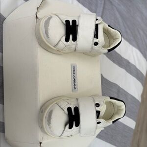Dolce & Gabbana White and Black Baby Sneakers